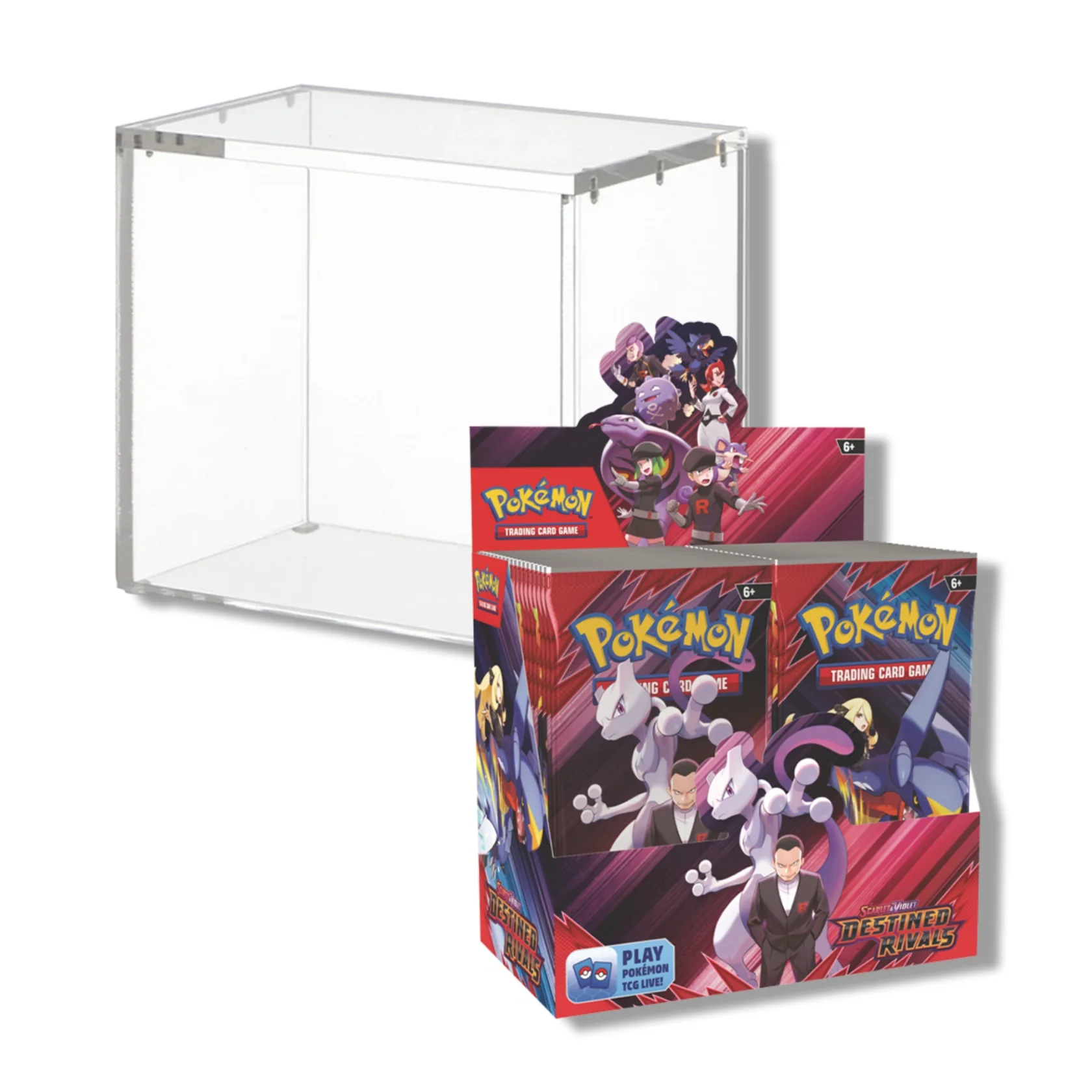 Pokemon TCG: Destined Rivals - Booster Box + Elite Trainer Box + 2 Acrylic Display Cases Bundle - Image 3